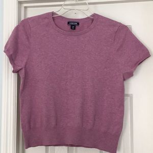 Lands End mauve cap sleeve knit top, petite large.